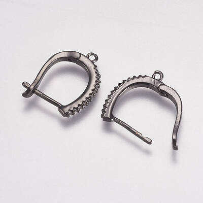 Brass Micro Pave Cubic Zirconia Earring Findings