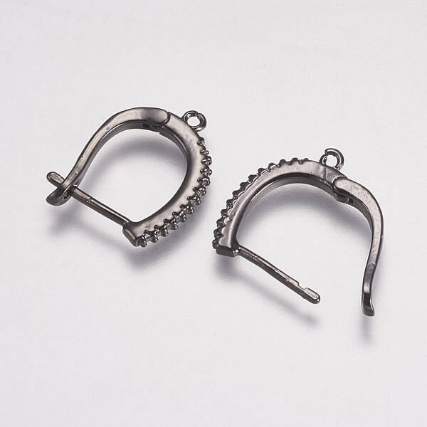 Brass Micro Pave Cubic Zirconia Earring Findings
