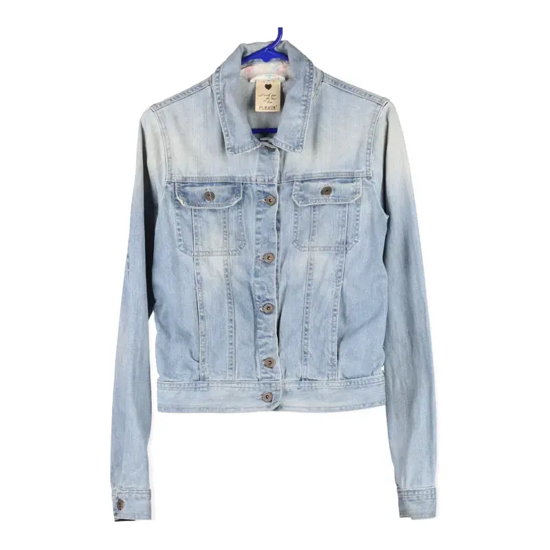 Please Denim Jacket - Small Blue Cotton