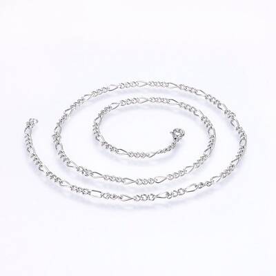 Non-Tarnish 304 Stainless Steel Figaro Chain Necklaces