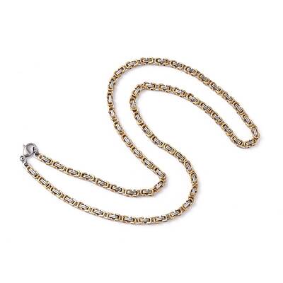 PVD Vacuum Plating 201 Stainless Steel Byzantine Chain Necklaces