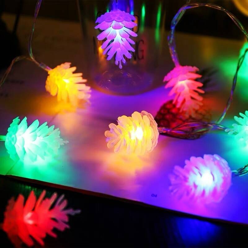 LED Simulation Christmas Light Transparent Pine Nut String lights