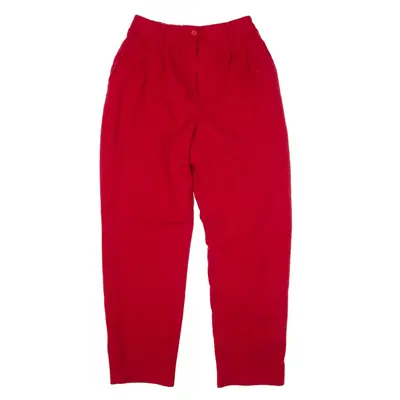 SAG HARBOUR Trousers Red Regular Tapered Wool Womens W24 L26