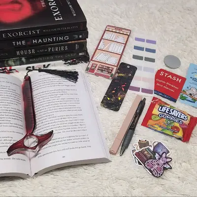 Book Bundle : New Book (Over Stock edition) with Resin Bookmark and Page Holder Set Book Lover Bookish Bundle Fall Book Bundl...