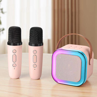 Portable Wireless Karaoke Speaker With Wireless Microphone, HIFI Stereo Sound KTV Speaker System, Wireless Speaker With RGB C...