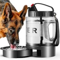Large Dogs Water Bowl Dispenser, Walking, Camping, Hiking, Portable, Sturdy, 2 in 1 combo pet travel outdoor feeder Feed