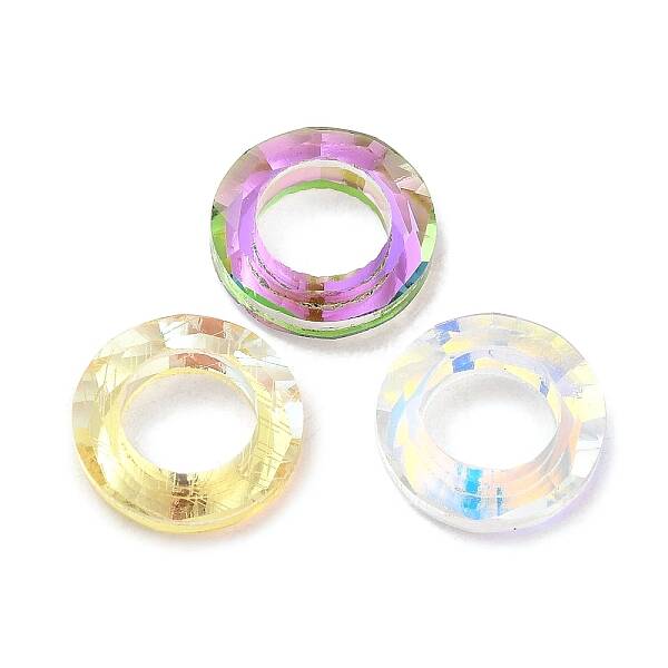 Electroplate Transparent Glass Linking Rings