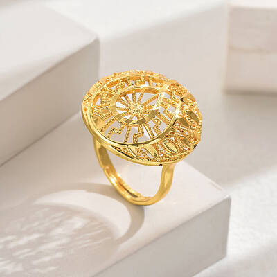 Fashionable European and American Style Wheat Lucky Cuff Ring