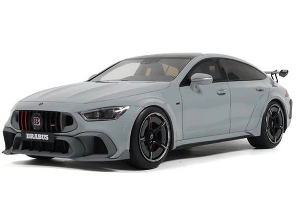 2024 Brabus Rocket 1000 Nardo Gray with Black Top 1/18 Model Car by GT Spirit