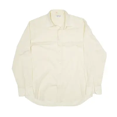 DALMORY Plain Shirt Yellow Long Sleeve Mens XL