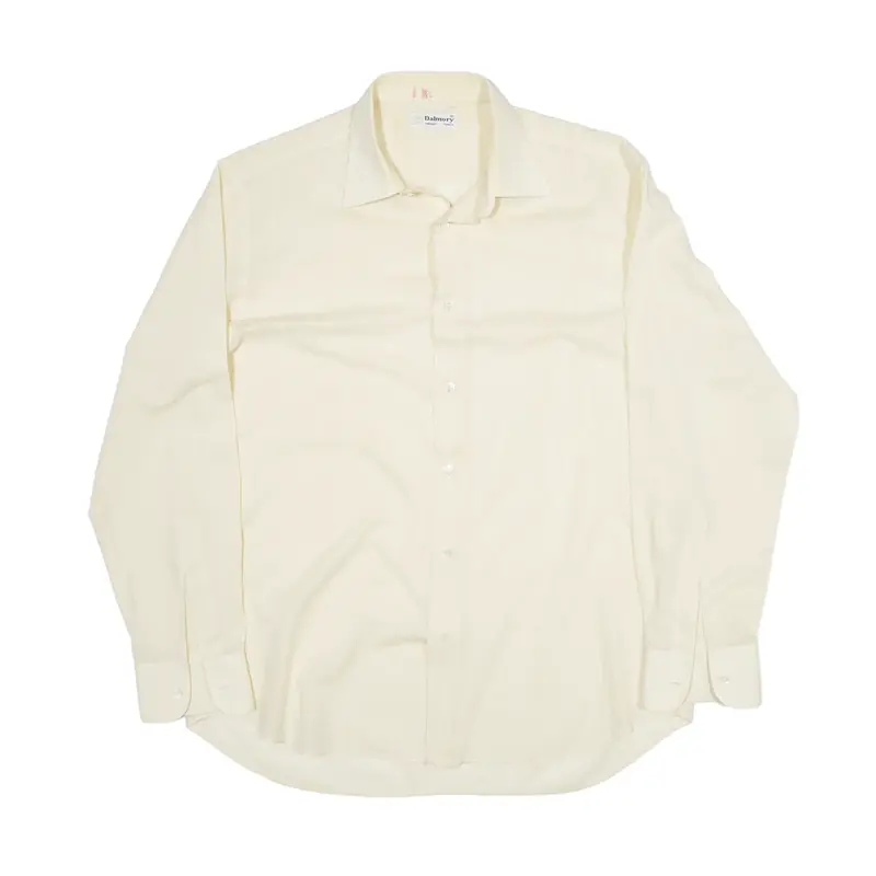 DALMORY Plain Shirt Yellow Long Sleeve Mens XL
