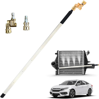 Radiator Cleaning Wand with Air Pipe Quick Connector, 4500 PSI 24'' High Pressure Radiator Cleaning Tool, Quick Water Tank Cl...