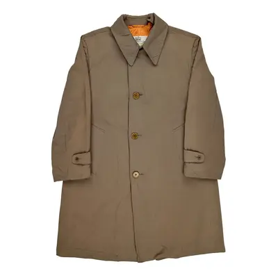 Aquascutum Overcoat - Large Brown Cotton Blend