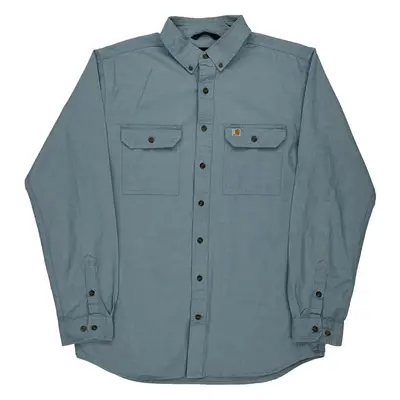 Carhartt Tall Shirt - Large Blue Cotton | Size: large