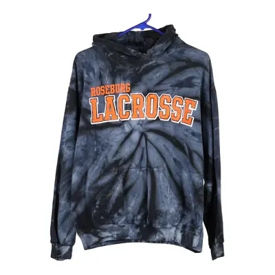 Roseburg Lacrosse Tie Dye Clothing Co. Tie-Dye Hoodie - Medium Black Cotton Blend