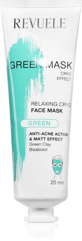 Revuele Green Mask Cryo Effect mattifying cleansing mask against skin imperfections 80 ml