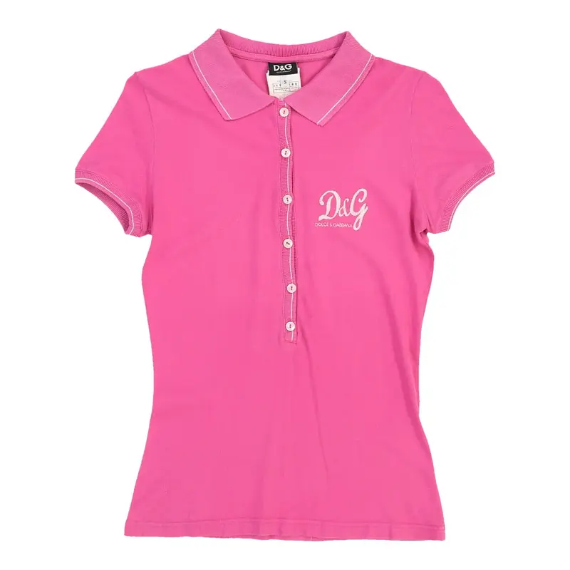 Dolce & Gabbana Polo Shirt - Small Pink Cotton | Size: small