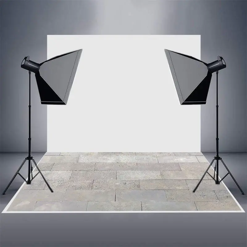 Vintage Grey Paving Stones Pattern Rubber Floor Mat - Aperturee