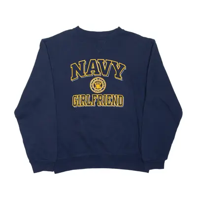 SOFFE Navy Girlfriend USA Sweatshirt Blue Womens M
