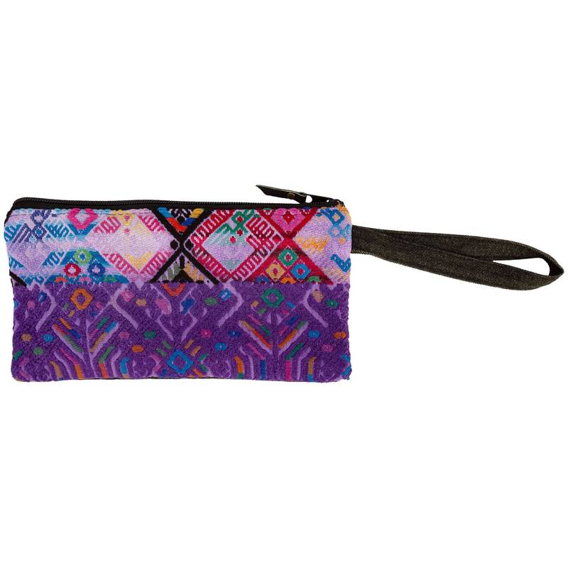 Guatemalan Huipil Wristlet - Pink Multicolor