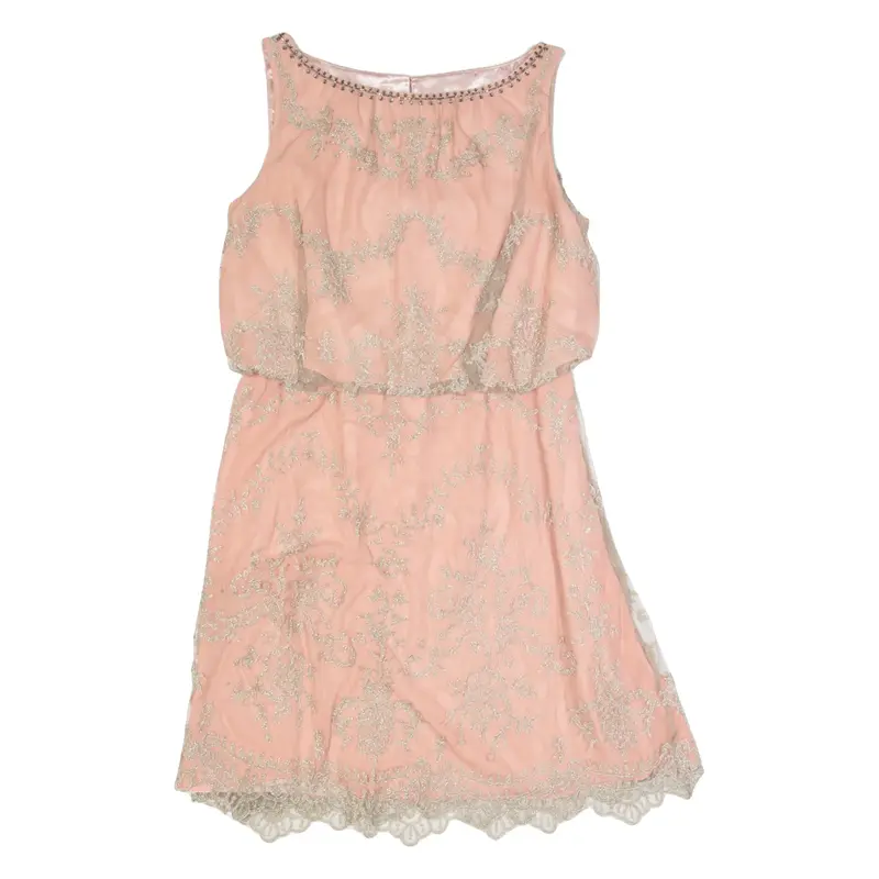 MONSOON Womens Fit & Flare Dress Pink Sleeveless Knee Length UK 12
