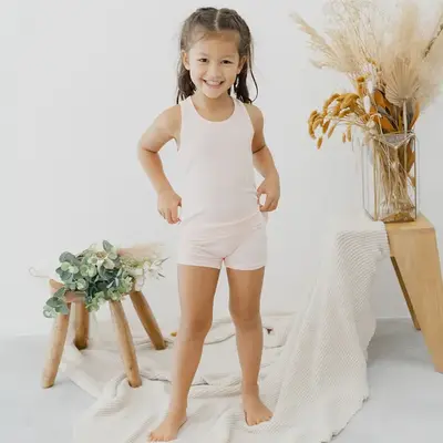Kids' TENCEL™ Micro Modal Tank Tops - Set of 2 | Size: 4-5 Y / 110 | Color: Camille - Pink/Pink