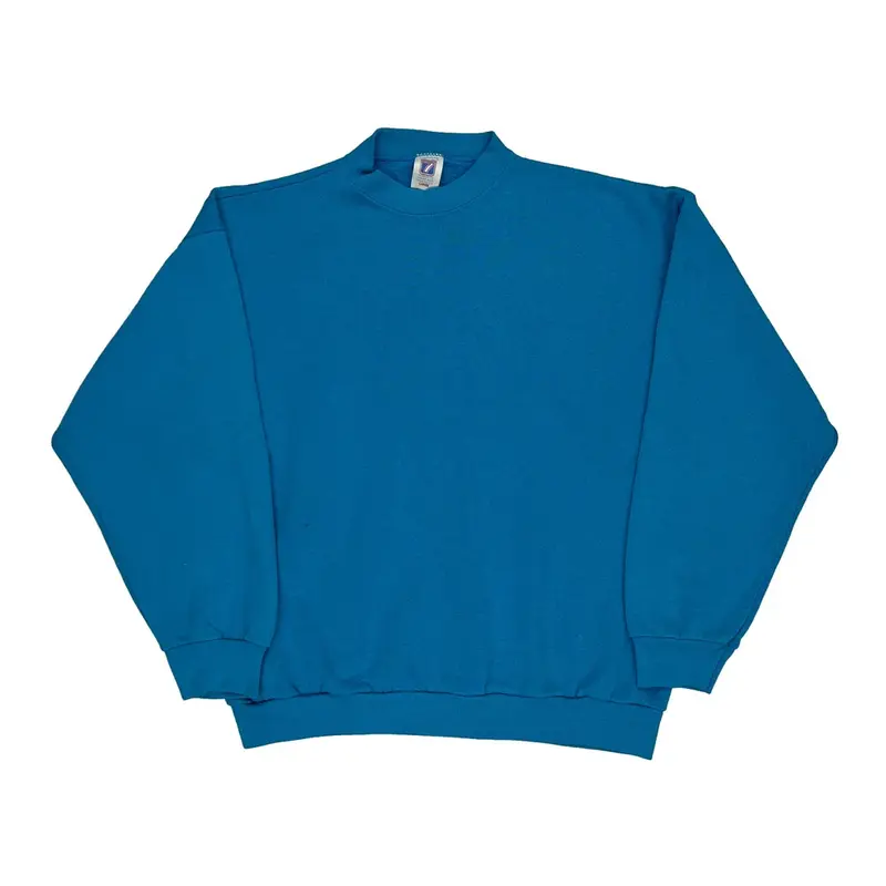 Made In Usa Logo 7 Sweatshirt - Large Blue Cotton Blend | Size: large