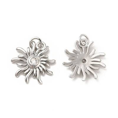 Brass Micro Pave Cubic Zirconia Pendants