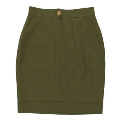 Cheap & Chic Moschino Skirt - 29W UK 10 Green Cotton | Size: UK 10