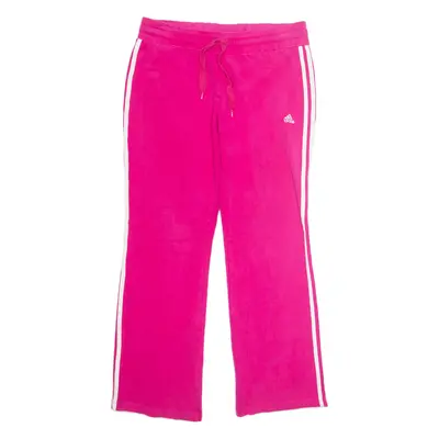 ADIDAS Womens Sweatpants Pink Straight UK 16 W32 L29