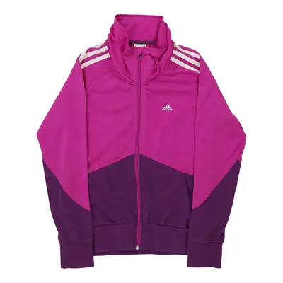 Age 11-12 Adidas Track Jacket - Medium Pink Polyester