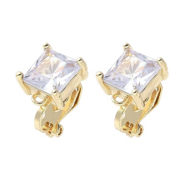 Brass Clip-on Earring Findings for Women
