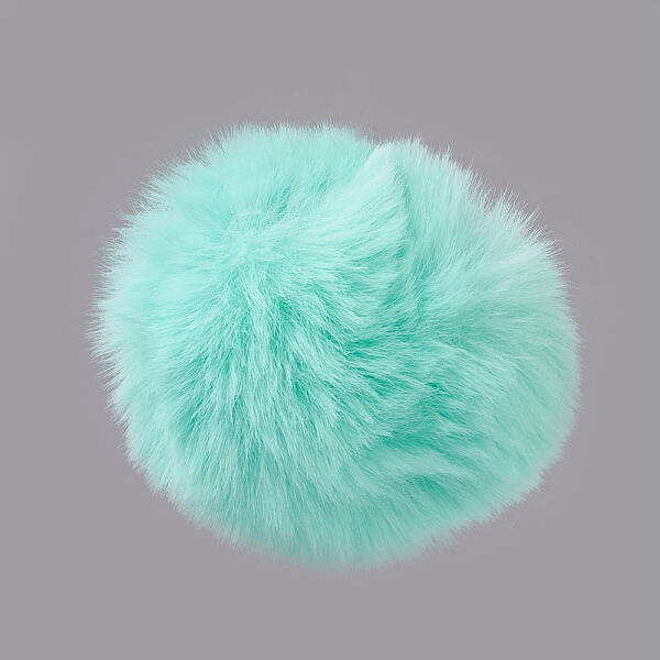 Handmade Faux Rabbit Fur Pom Pom Ball Covered Pendants