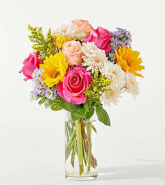 In Good Spirits Bouquet - Standard with Vase - FedEx