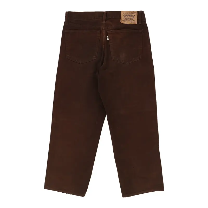 White Tab Levis Trousers - 31W 25L Brown Cotton