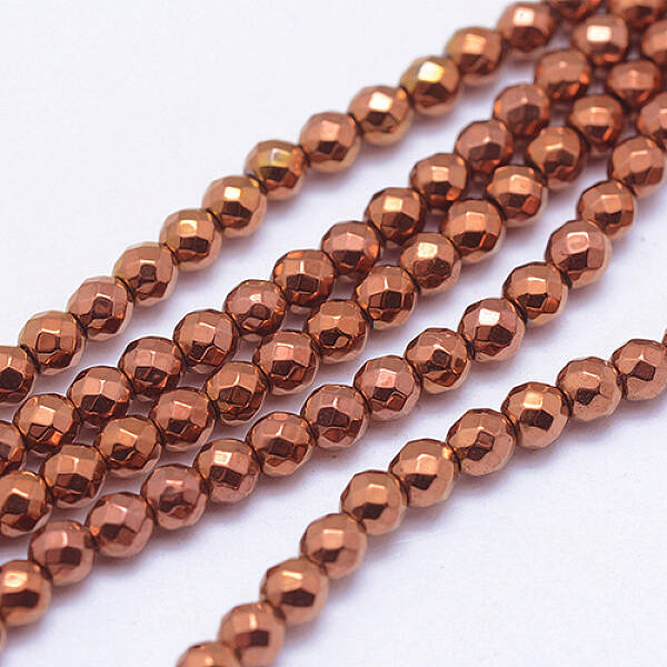 Non-magnetic Synthetic Hematite Beads Strands