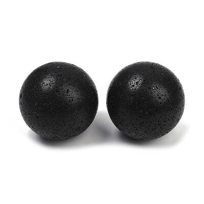 Natural Lava Rock Sphere Beads