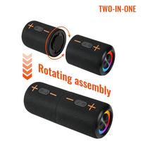 Waterproof Split 2 in 1 Wireless Speaker Bluetooth V5.3 with 20W Loud Stereo Sound, 12H Playtime, True Wireless Pairing for H...