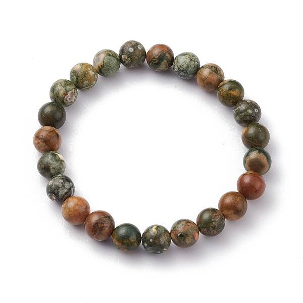 Natural Rhyolite Jasper Beaded Bracelets