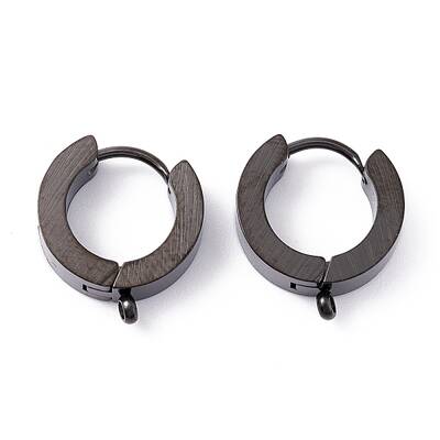 304 Stainless Steel Huggie Hoop Earrings Findings