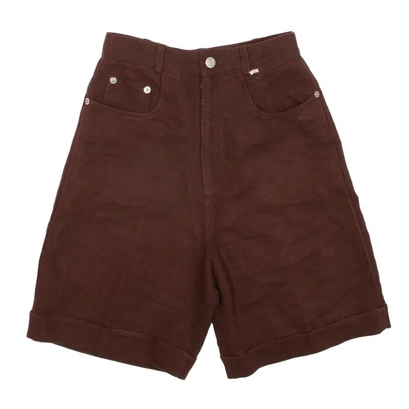 Casual Shorts Maroon Relaxed Womens XXS W23