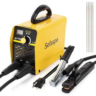 Labor Day Sale MMA120 Stick mini Welder 110V 120A IGBT Portable Synergic Stick Welder Machine with Hot Start Anti-Stick Tools...