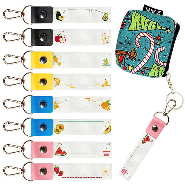 PU Leather & Cotton Name Marker Keychain