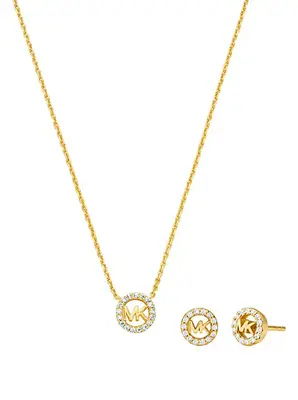 Michael Kors Set Di Gioielli Di Lusso Placcati In Oro Mkc1837Set (Collana, Orecchini)
