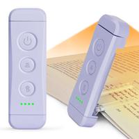 Glocusent USB Rechargeable Book Light for Reading in Bed, Portable Clip-on LED Reading Light, 3 Amber Colors & 5 Brightness D...