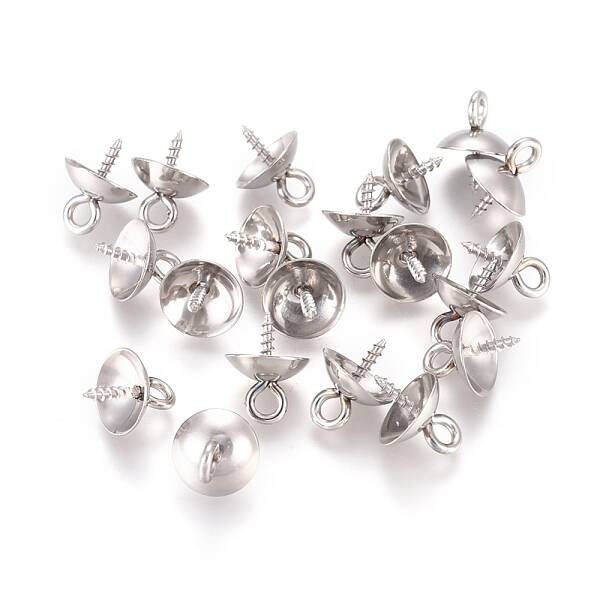 201 Stainless Steel Peg Bails Pendants