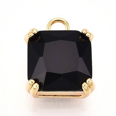 Brass Micro Pave Cubic Zirconia Charms