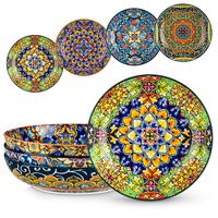 vancasso Pasta Bowls, Ceramic Salad Bowls, Soup Bowls, Pasta Plates, Bohemian Decorative Bowls for Salad, Fruit, Pasta and Di...