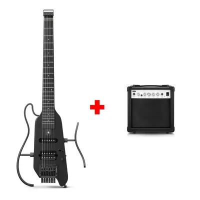 Donner HUSH™ X Electric Guitar - Black / Guitar+20W Amplifier