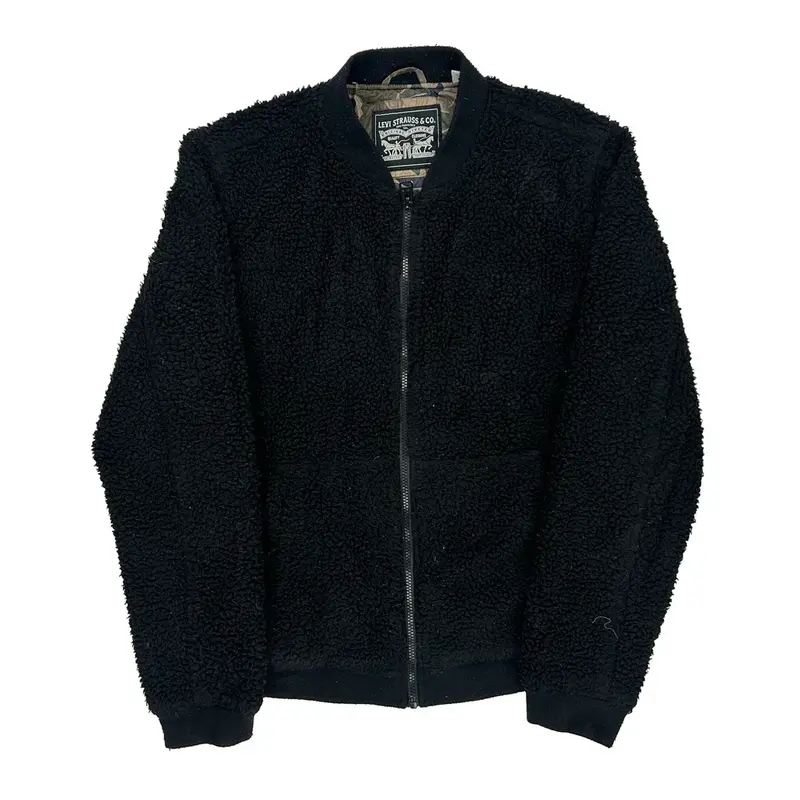 Levis Fleece Jacket - Large Black Polyester